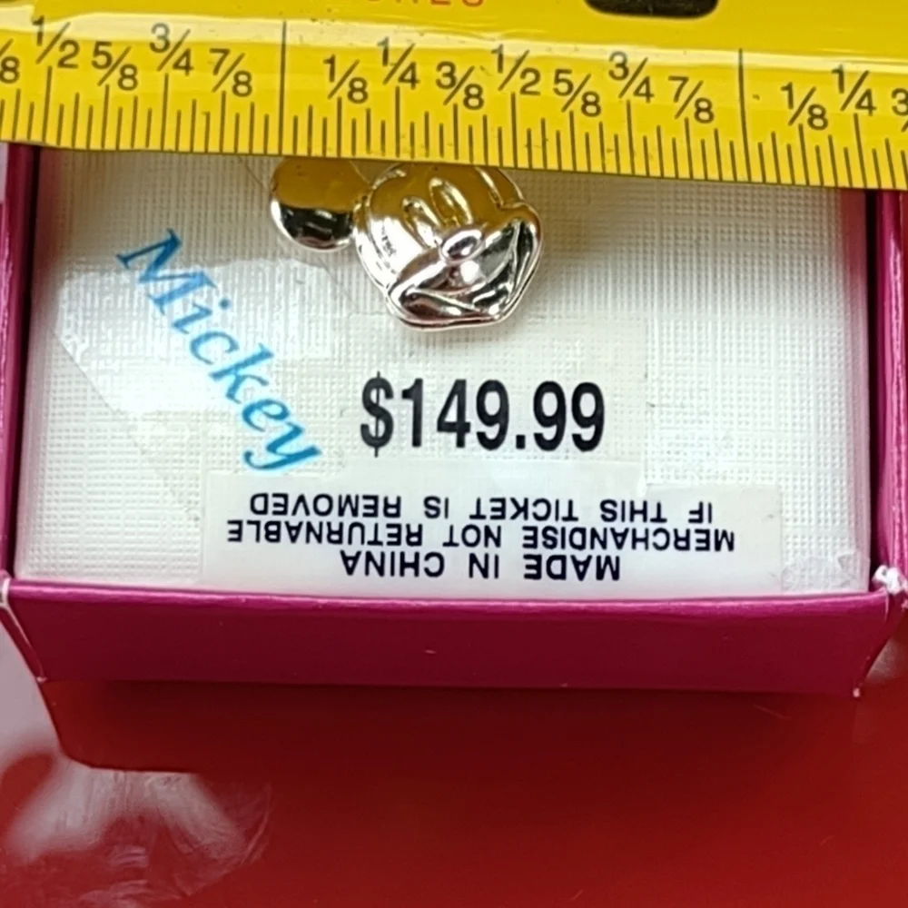 Disney Vintage 925 Mickey Mouse Charm/Necklace New with Tags in Box